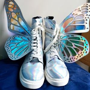 Dollz kill butterfly holographic boots